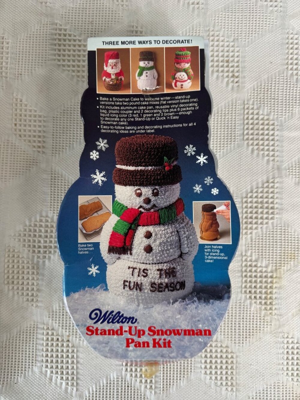 Wilton Stand Up Snowman Cake Pan Kit w Decorating Supplies Winter Holiday Baking
